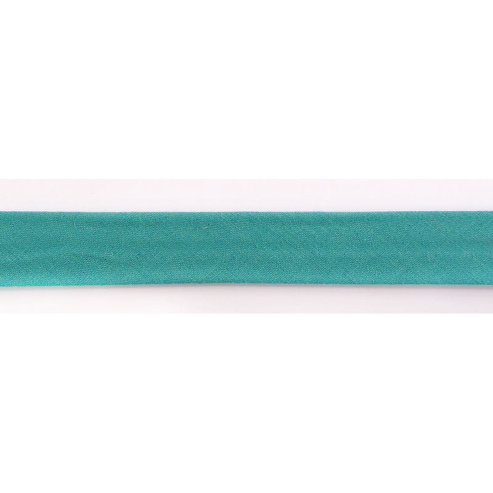 Косая бейка хлопок/полиэстер, 18 мм, 25 м, цвет 134, темно-бирюзовый  #1