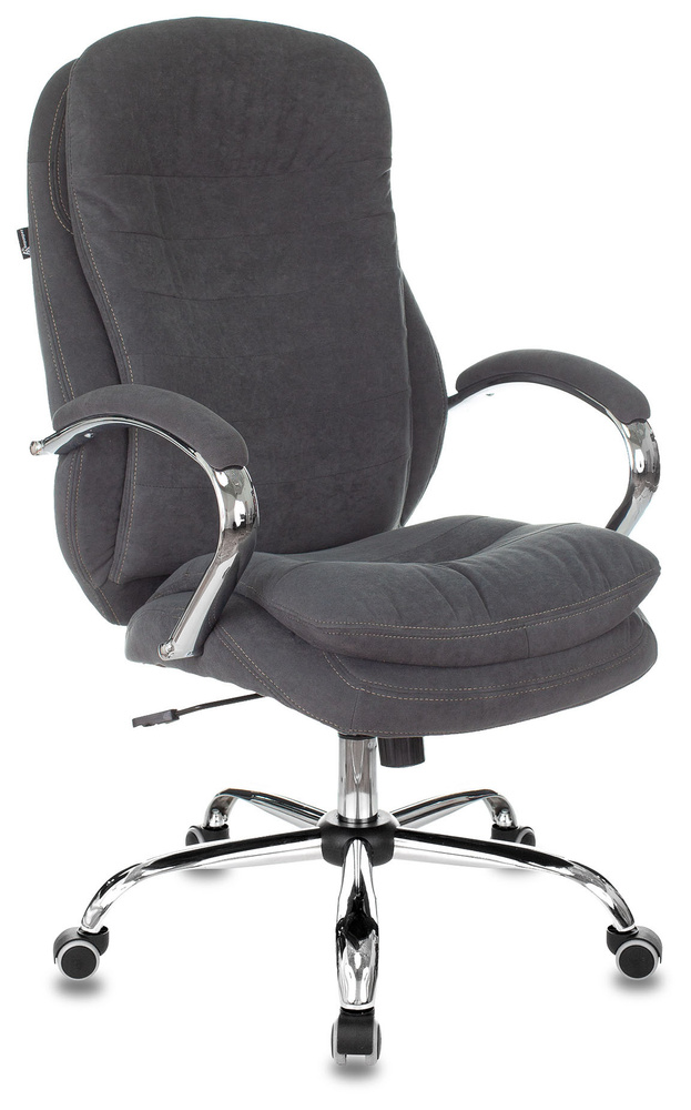 Кресло руководителя Бюрократ T-9950SL/ALFA44, серый, ткань, крестовина металл  #1
