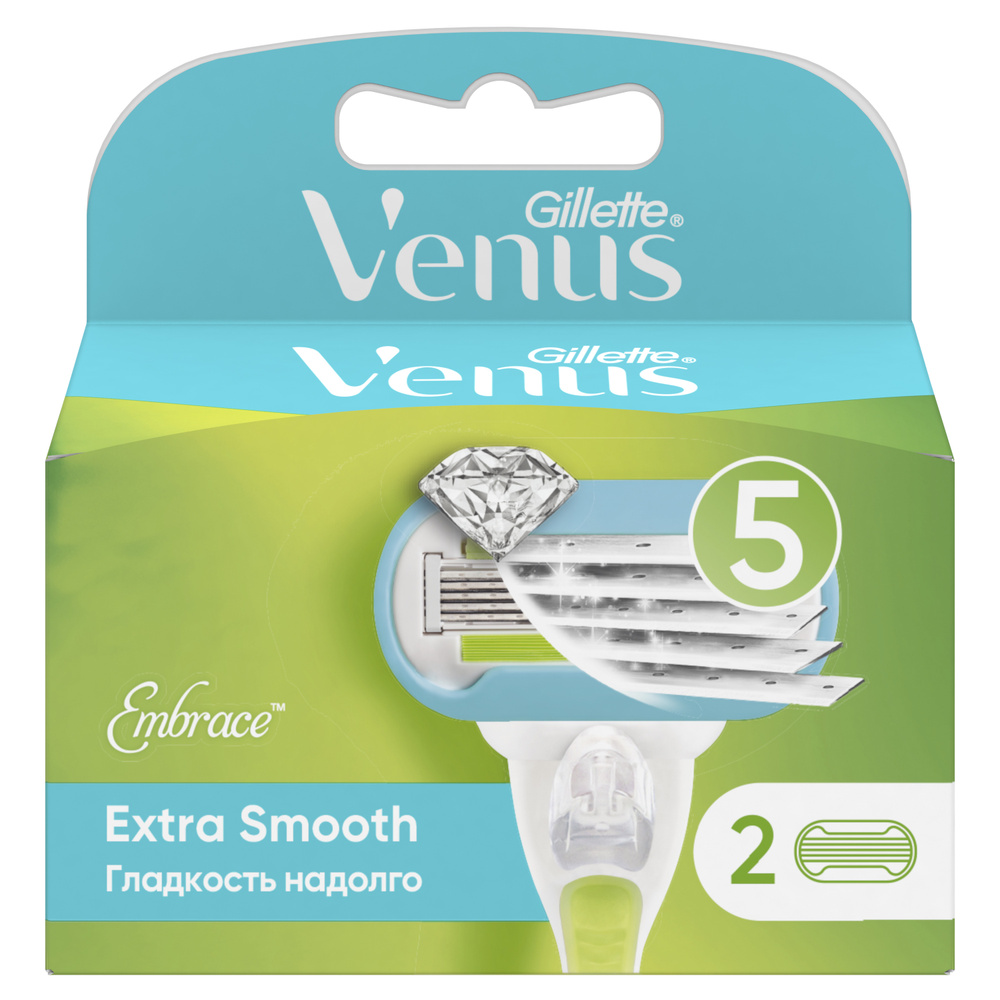 Сменные Кассеты Для Женской Бритвы Venus Extra Smooth, 5 лезвий, 2 шт. невероятная гладкость надолго #1