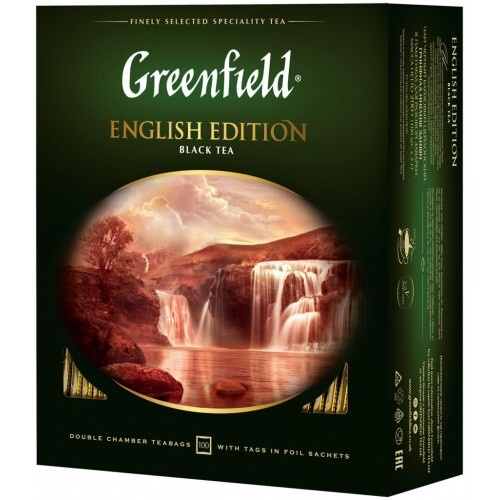 Чай черный GREENFIELD English Edition Цейлонский байховый, 100пак, 4 шт.  #1