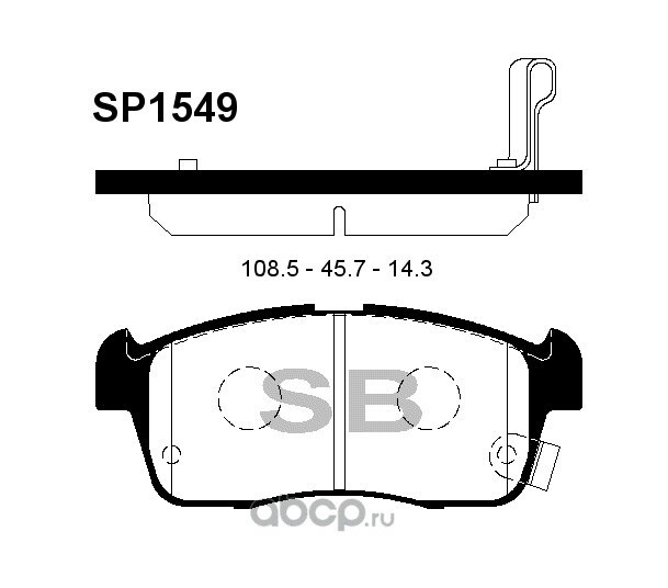 Sangsin Brake Колодки тормозные передние SANGSIN BRAKE SP1549 арт. SP1549 #1