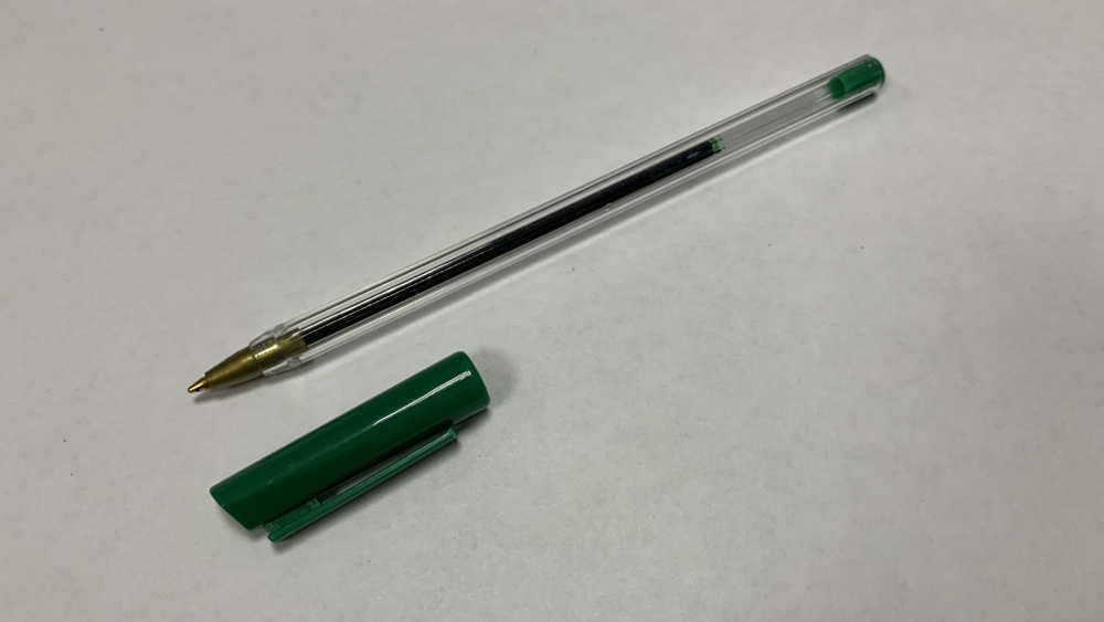  Ручка Шариковая, толщина линии: 1 мм, цвет: Зеленый, 1 шт. #1