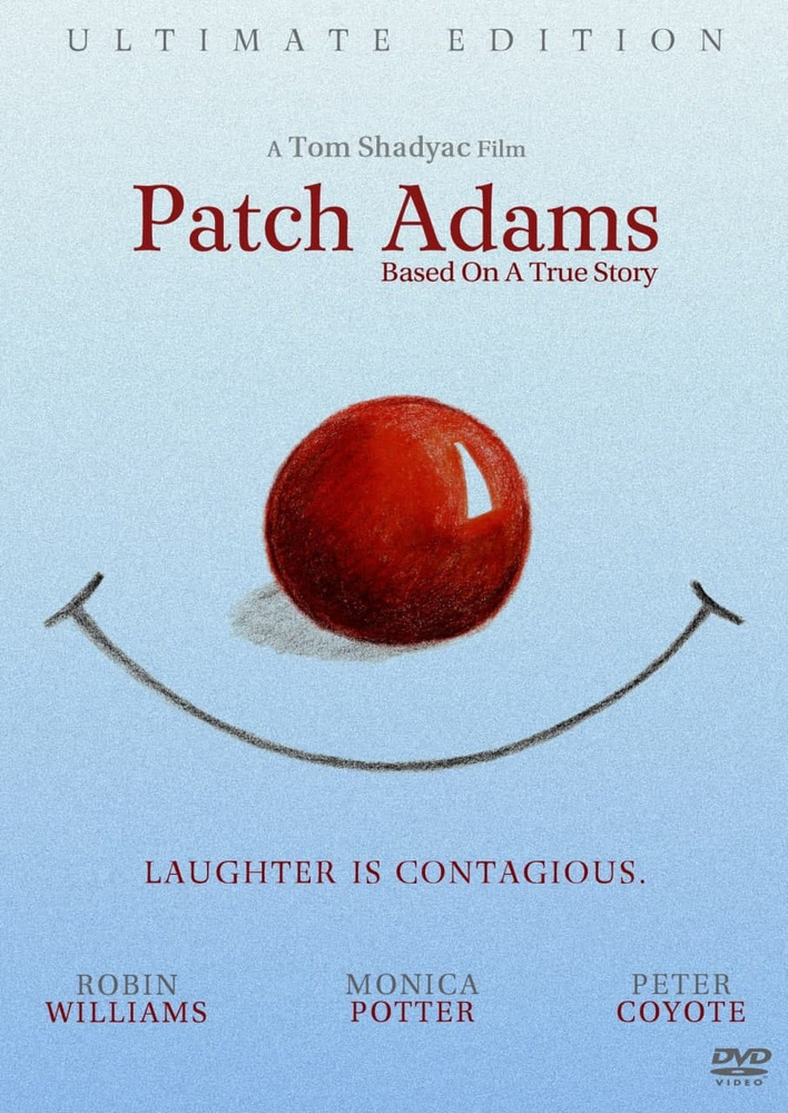 плакат, постер Целитель Адамс (Patch Adams, 1998г) на бумаге, размер 21х30см  #1