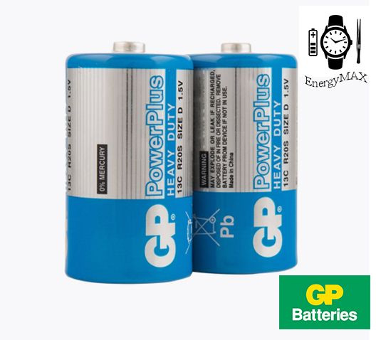 Батарейка GP PowerPlus D R20 1,5v 2 шт. #1