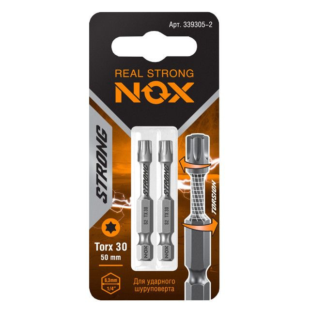 бита NOX TORX30 50мм torsion 2шт #1