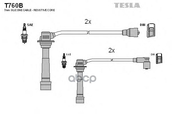 Провода Высоковольтные Tesla T760b TESLA арт. T760B #1