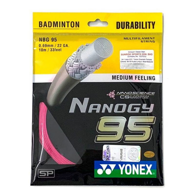 Струна для бадминтона Yonex 10m NBG-95, Pink #1