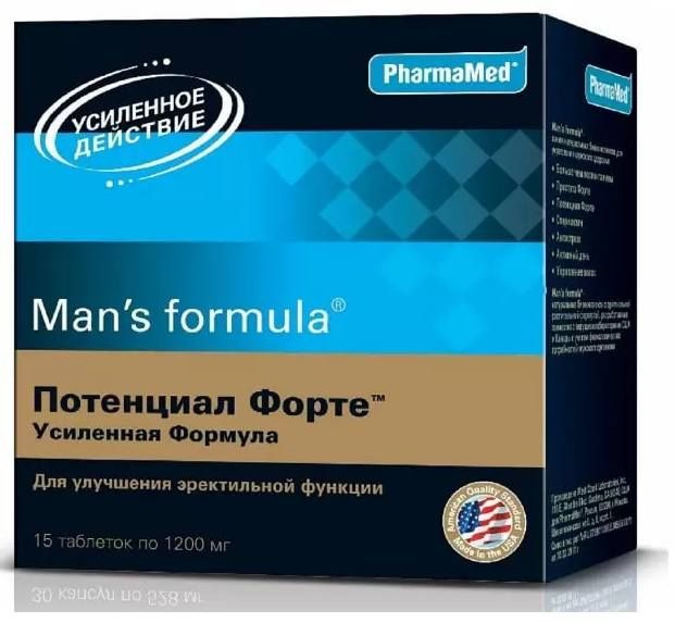 Менс-Формула Потенциал Форте Усиленная формула, таблетки, 15 шт ...