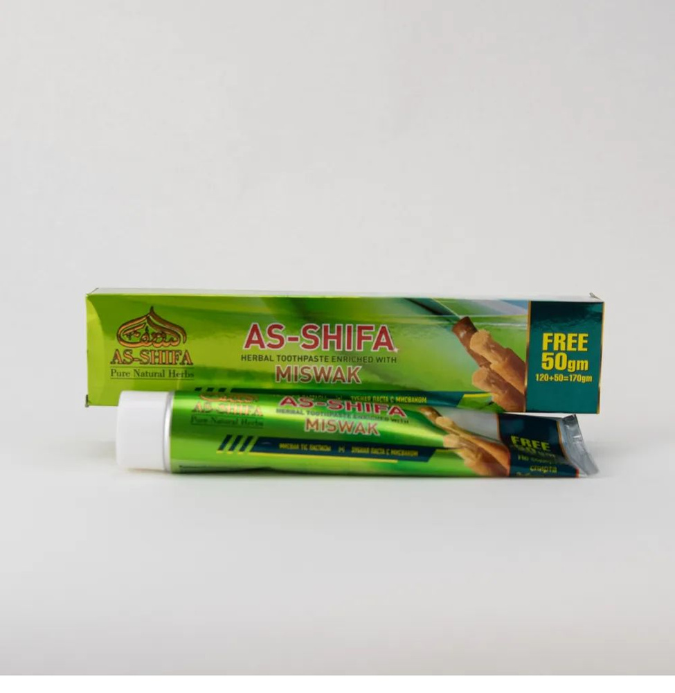 Зубная паста с экстрактом мисвака As Shifa Miswak 170гр (Индия) Отбеливающая с сиваком натуральная  #1