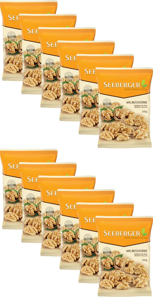 Орехи грецкие Seeberger очищенные, комплект: 12 упаковок по 150 г  #1