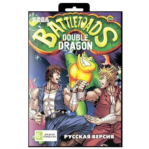 Картридж для Sega Battletoads & Double Dragon (Боевые Жабы 2) Русская версия  #1