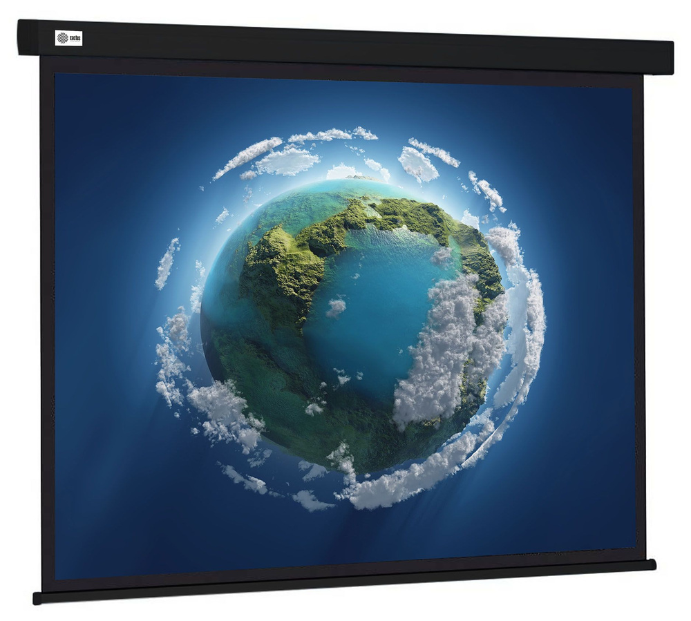 Экран Cactus Wallscreen CS-PSW-127X127-BK черный, размер экрана 127x127см, формат 1:1, настенно-потолочный, #1