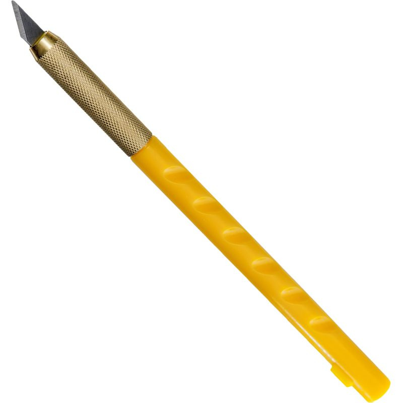 Нож канцелярский Attache Selection с перовым лезвием, цв.желтый  #1
