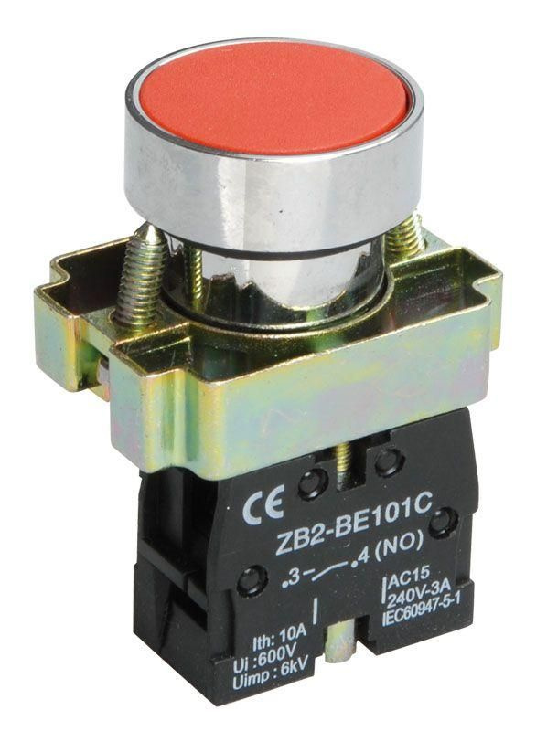 Кнопка LAY5-BA42 без подсветки красн. 1р IEK BBT61-BA-K04 #1