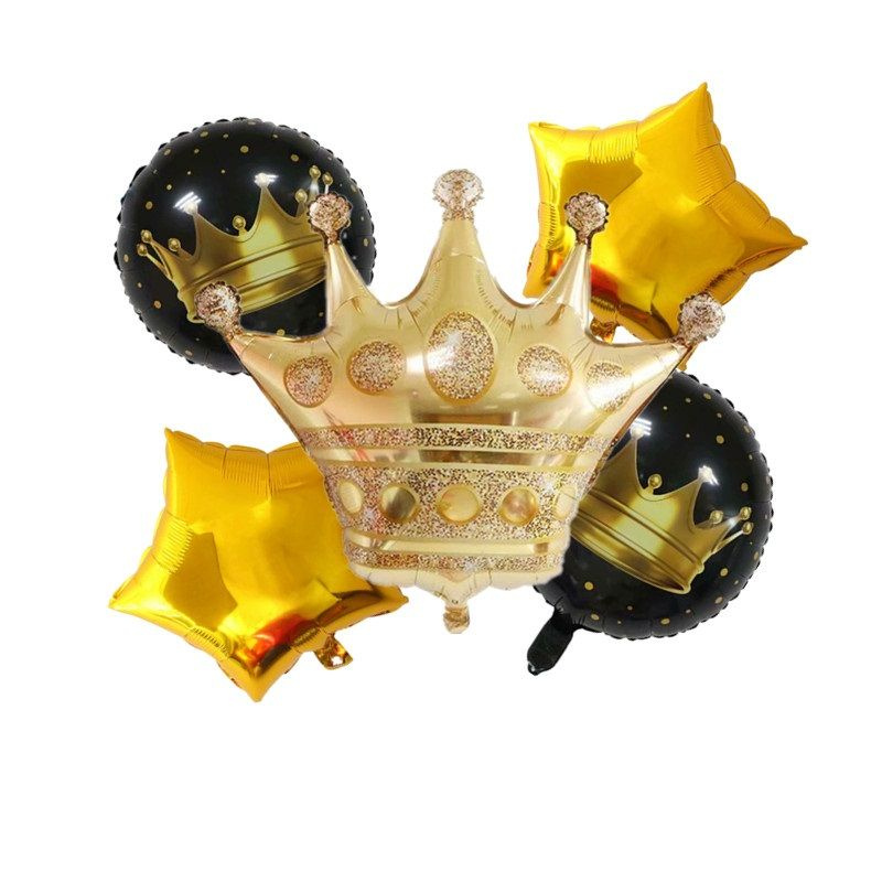 Набор воздушных шаров Король вечеринки, фольга, набор из 5 шт.  #1