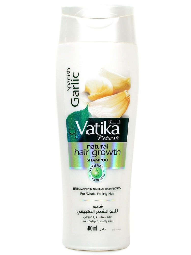 Шампунь Dabur Vatika для роста волос, для ломких и выпадающих волос, с экстрактом чеснока, Spanish Garlic, #1