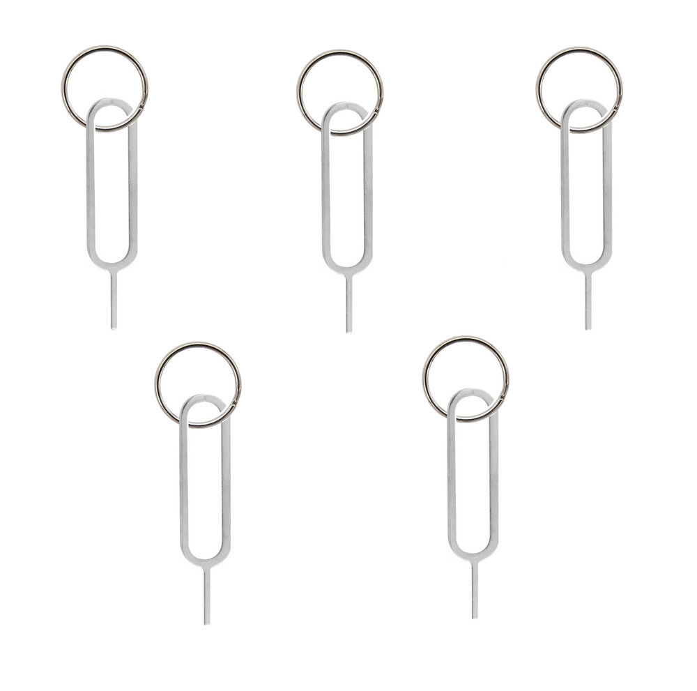 Кольцо для брелока + Вспомогательный ключ для лотка сим-карты (5 Штук)  #1