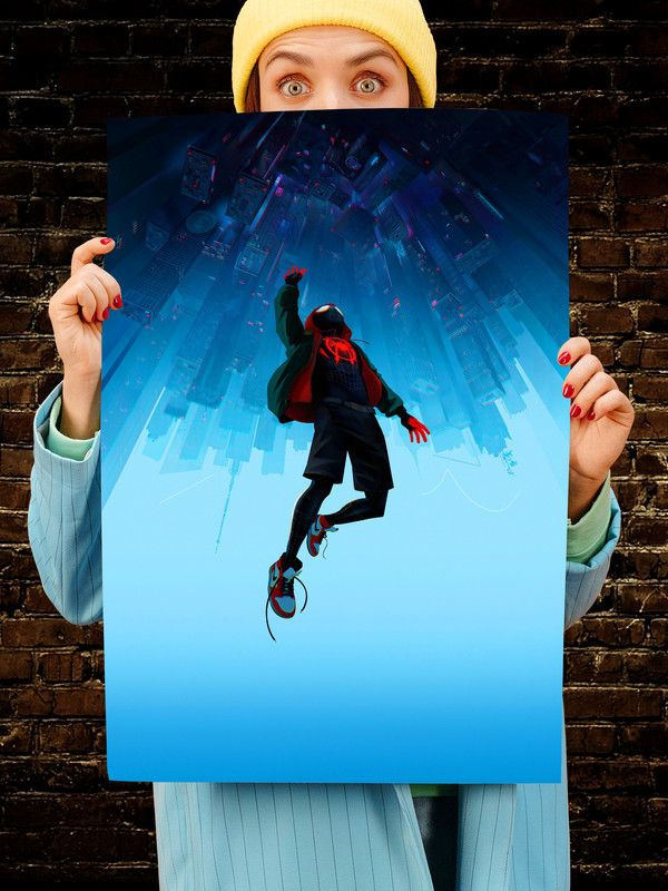 Постер интерьерный Человек паук 14, 70х46 см. Матовый яркий. Спайдермен Spider man  #1