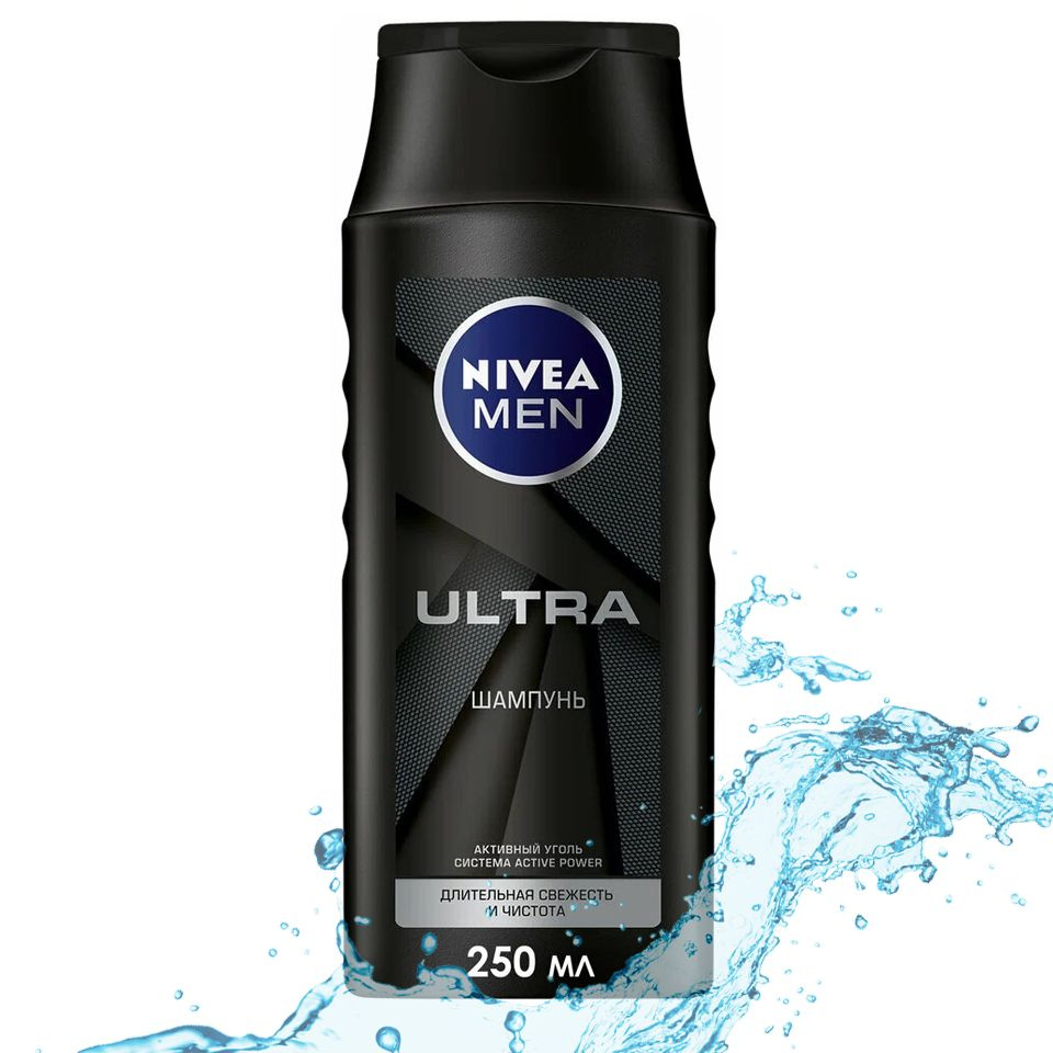 Nivea Men Ultra Шампунь с активным углём Длительная свежесть ультра ...