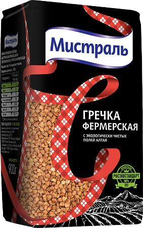 Гречка МИСТРАЛЬ Фермерская 900 г, 1 шт #1