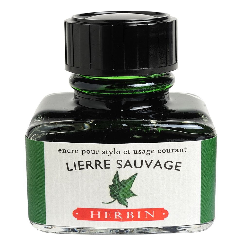 Чернила в банке Herbin, 30 мл, Lierre sauvage Дикий плющ #1