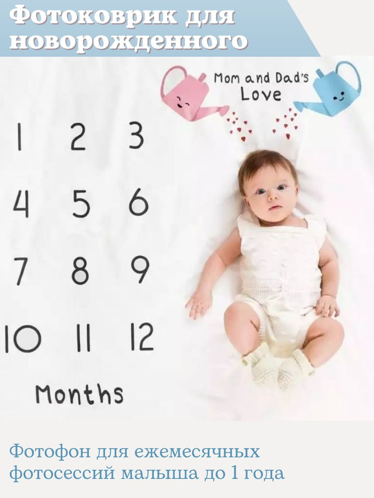 Фотоплед для новорожденных для фотосессии малыша коврик плед  #1