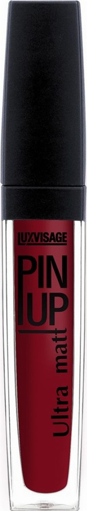 LuxVisage / ЛюксВизаж Блеск для губ матовый PIN UP Ultra matt 31 ruby wine витамин Е увлажняющий 5г / #1