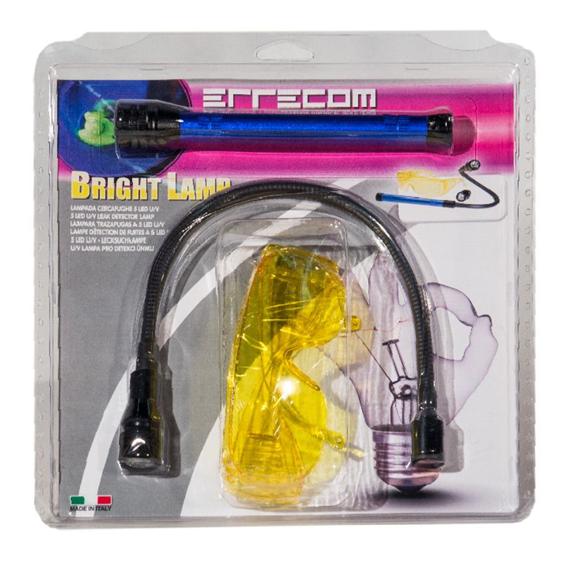 Набор Errecom UV-лампа, питание 3 батарейки АА, очки, насадка с белым светом 5 LED (RK1267)  #1