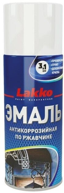 Lakko Аэрозольная краска Быстросохнущая, Полуглянцевое покрытие, 0.2 л, 0.27 кг, серый  #1