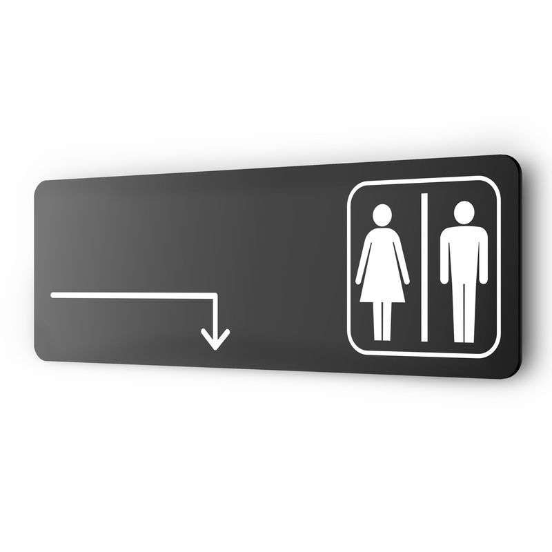 Табличка Туалет направо и направо, навигационный знак для офиса, кафе, ресторана, фитнес-клуба, отеля, #1