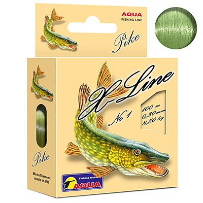 Монофильная леска для рыбалки Aqua X-Line Pike (Щука) 0,30mm 100m ( 1 штука )  #1