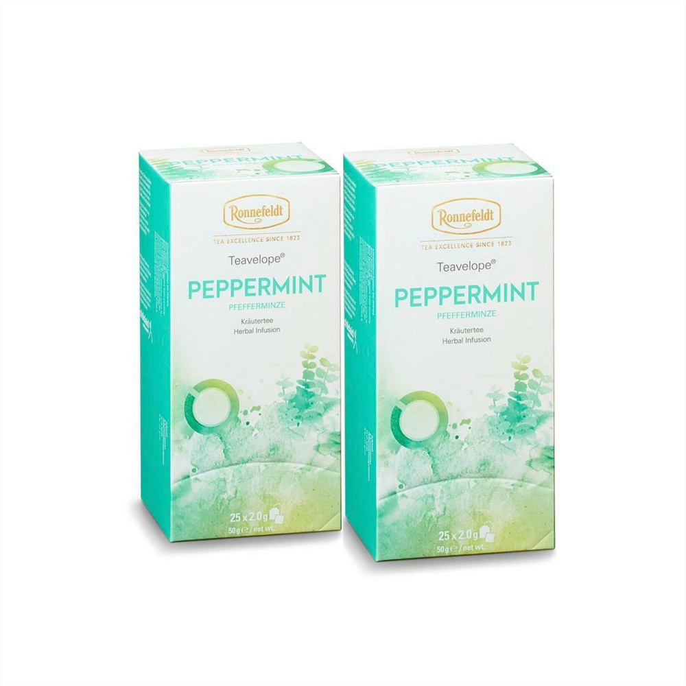 Ronnefeldt Teavelope / Роннефельд травяной чай Peppermint(Перечная мята), 2 пачки по 25 пакетиков, арт. #1