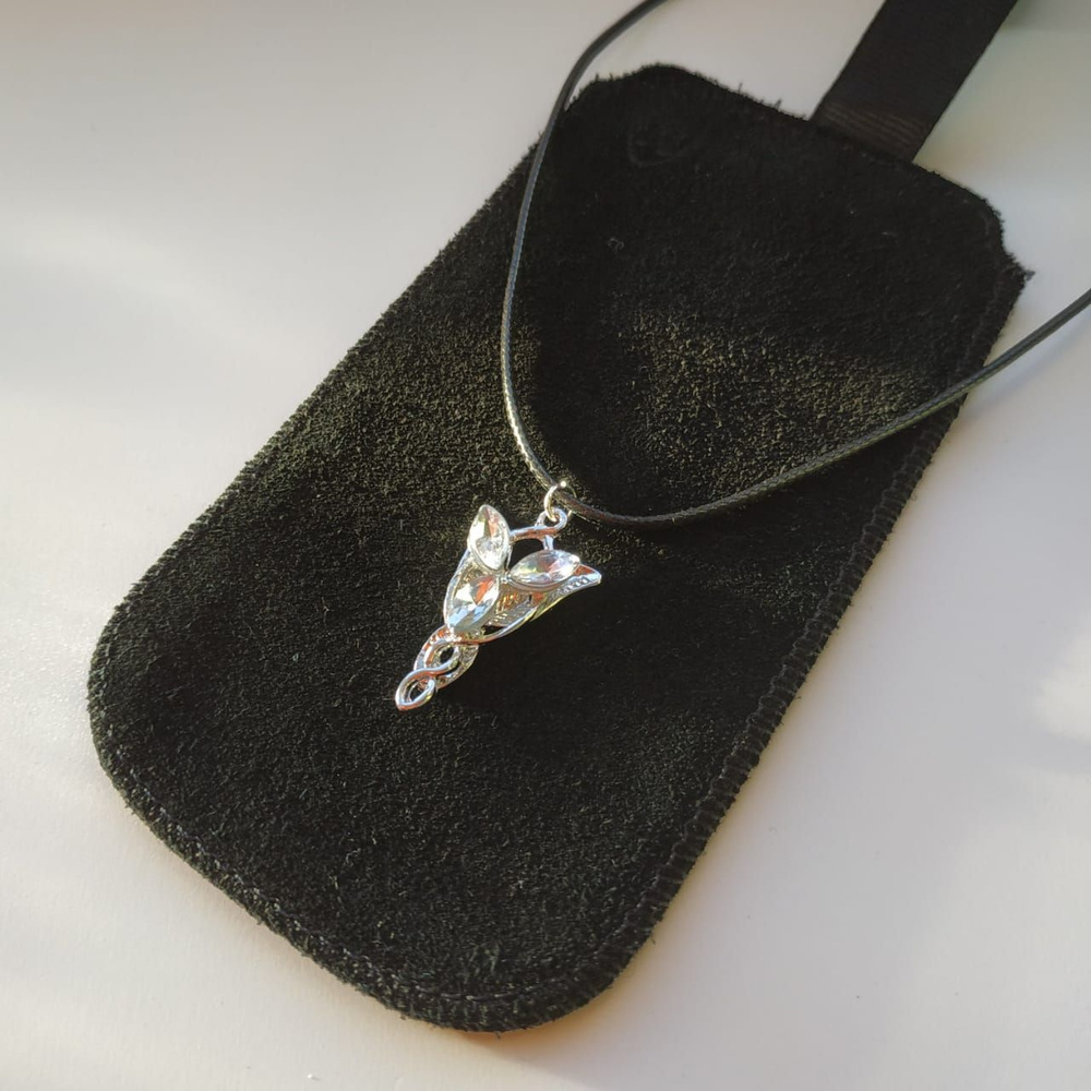 Ожерелье с подвеской Арвен "Evenstar" из Властелина колец на шнурке оригинальный хендмейд модная бижутерия #1