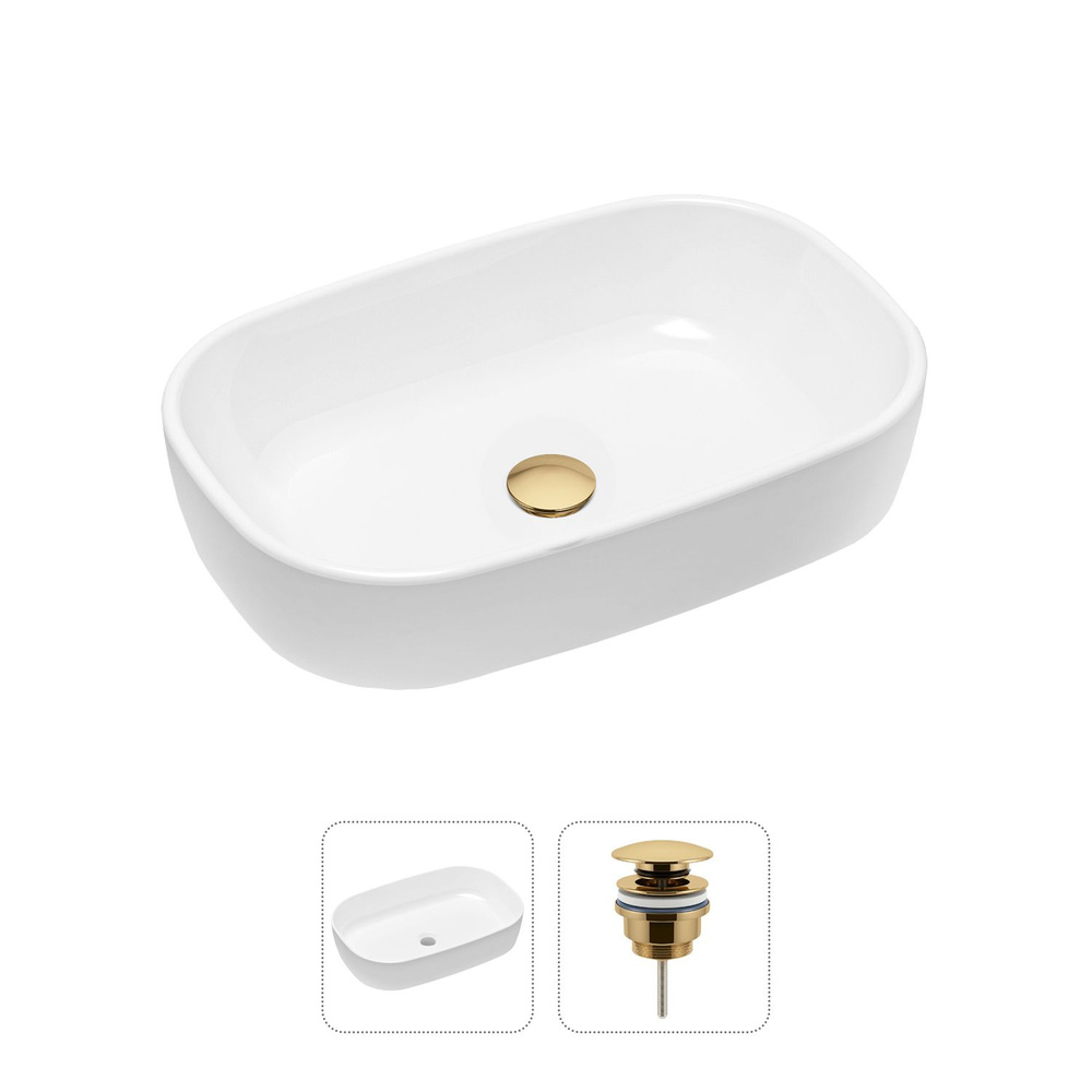 Накладная раковина для ванной Lavinia Boho Bathroom Sink Slim 21520803 в комплекте 2 в 1: умывальник #1