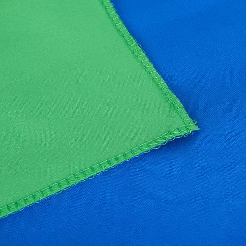Фон тканевый GreenBean Field, 2.4х5м, хромакей, Зеленый/Синий #1
