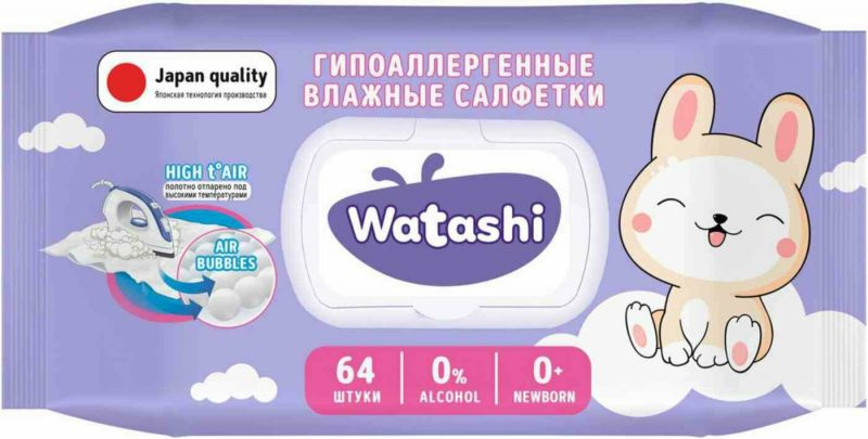 WATASHI Влажные салфетки 1 шт #1