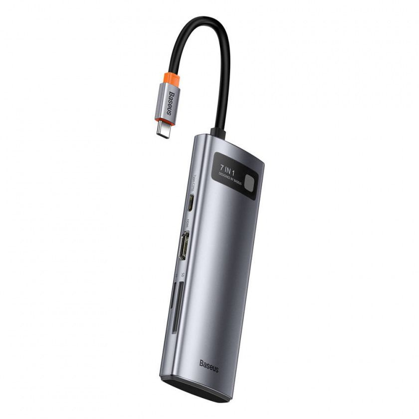 USB-C хаб Baseus Metal Gleam Series 7-in-1 Multifunctional HUB PD 100W #1