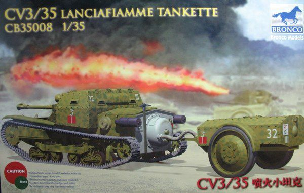 Сборная модель танка Bronco Models CV L3/35 Lanciafiamme Tankette, масштаб 1/35  #1