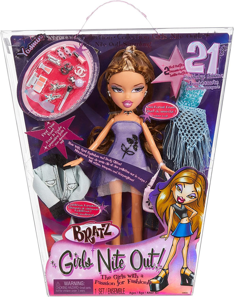 Bratz Girls Nite Out Yasmin 584728 - Кукла Братц 21 год Ясмин - купить с  доставкой по выгодным ценам в интернет-магазине OZON (838343094)