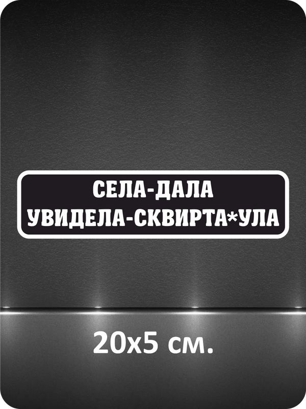 Виниловая Наклейки на авто, на автомобиль, авто тюнинг на авто с надписью "Села-дала" 20х5см  #1