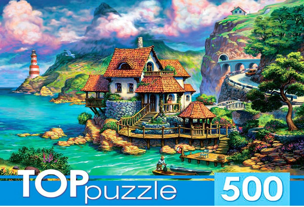 Пазл TOP Puzzle 500 деталей: Прибрежный домик #1