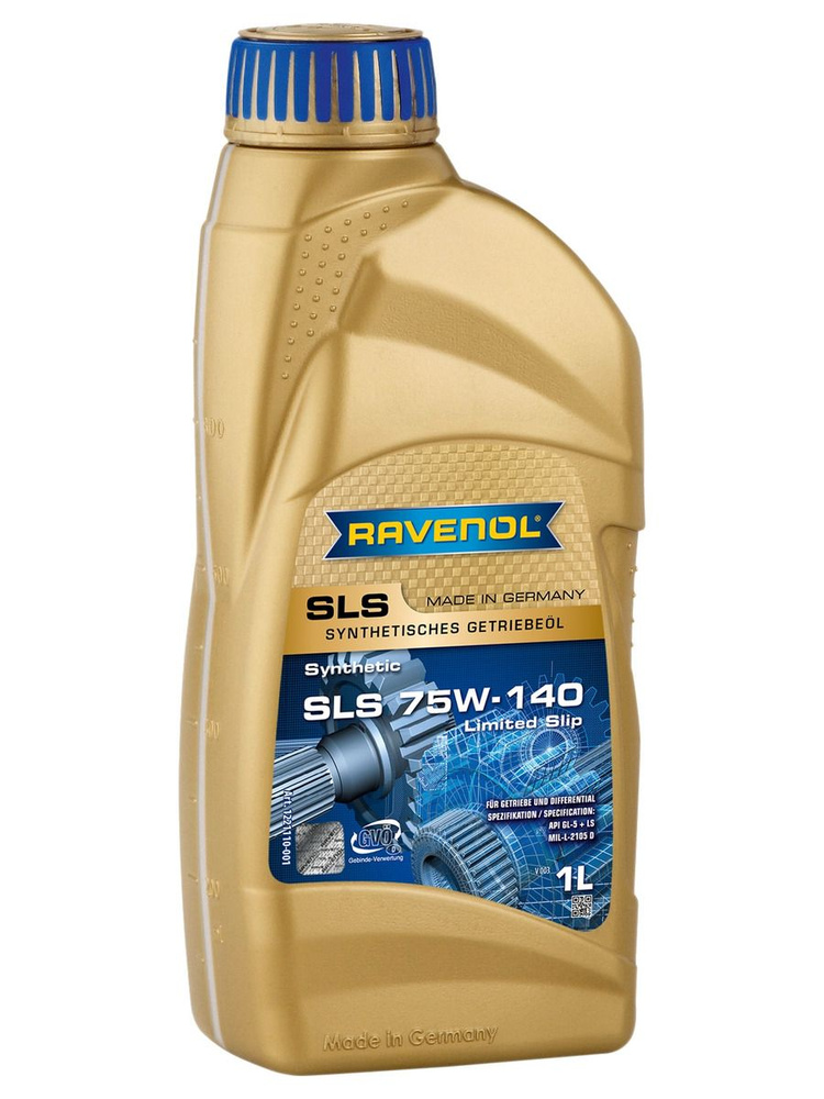 Трансмиссионное масло RAVENOL Getriebeoel SLS 75W-140 GL-5 LS, 1 литр #1