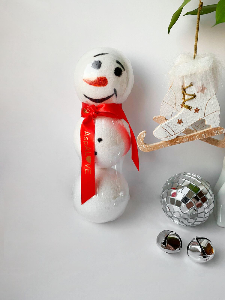 Новогодний подарок - набор бомбочек для ванны "Снеговик" от Aspa love  #1