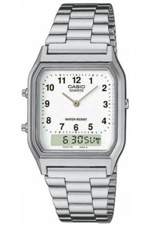 Электронные мужские наручные часы Casio Collection AQ-230A-7B с двойным временем  #1