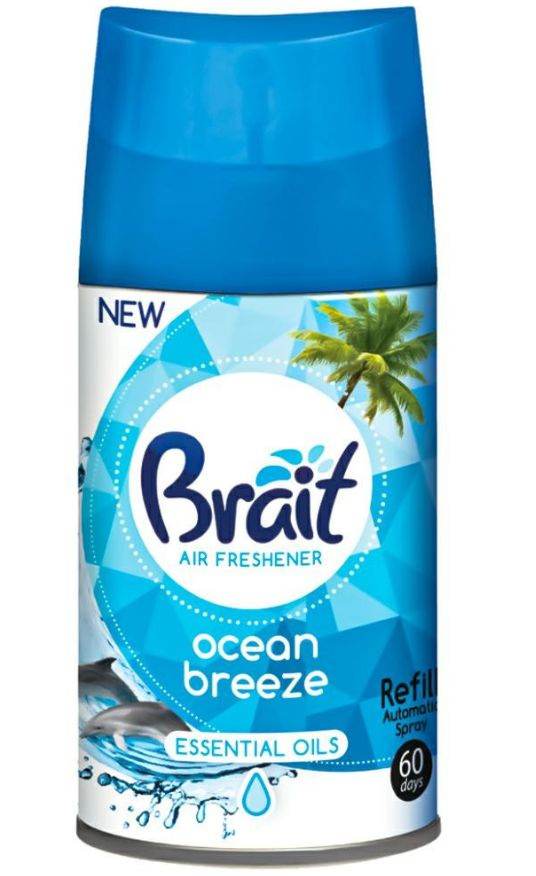 Brait Essential Oils Ocean Breeze Сменный освежитель воздуха для автоматического освежителя воздуха Морской #1