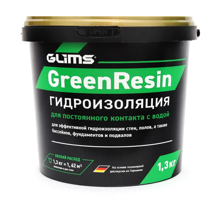 Герметик эластичный Glims GreenResin, 1.3 кг #1