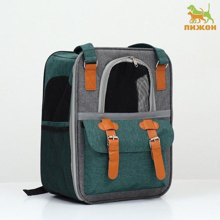 Рюкзак-переноска для животных, 52 х 22 х 41 см, зелёный #1