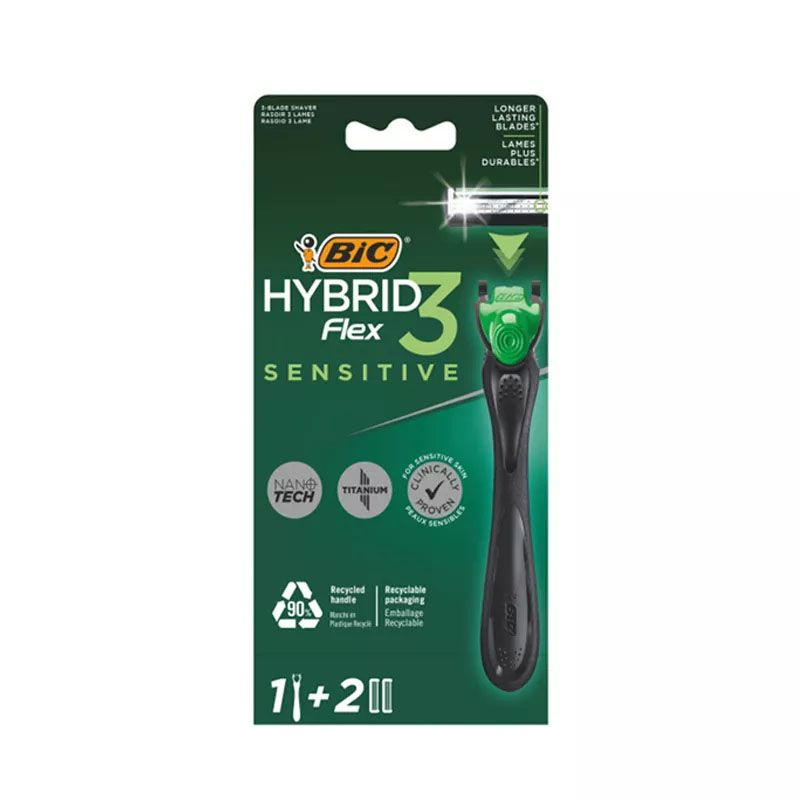 Мужская бритва BIC Hybrid 3 Flex Sensitive 1 шт. + 2 сменные кассеты #1