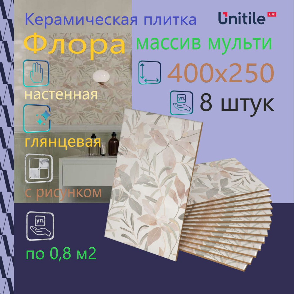 Unitile LIFE Плитка керамическая40 см x 25 см #1