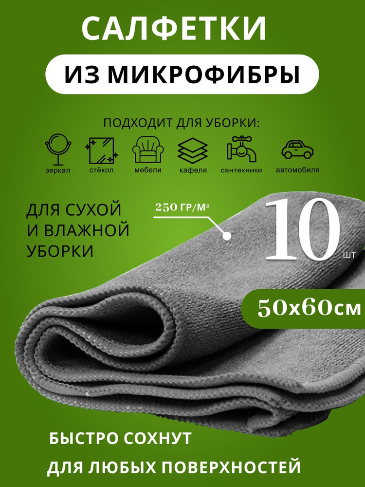 Салфетка из микрофибры 50х60см 250г/м2 #1